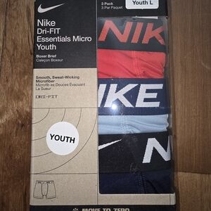 Boys Nike Youth Dri-FIT Micro Boxer Briefs - Red, Blue, Black Sizr Large